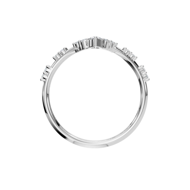 Curved Natural Diamond Ring – Graceful Contours, Timeless Sparkle - Image 8