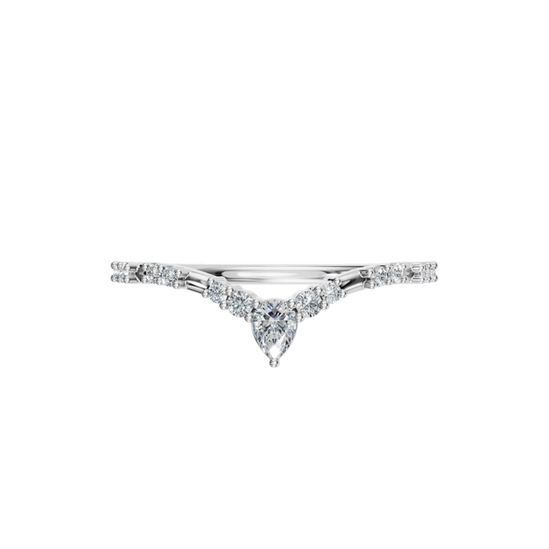 Curved Natural Diamond Ring – Graceful Contours, Timeless Sparkle - Image 7