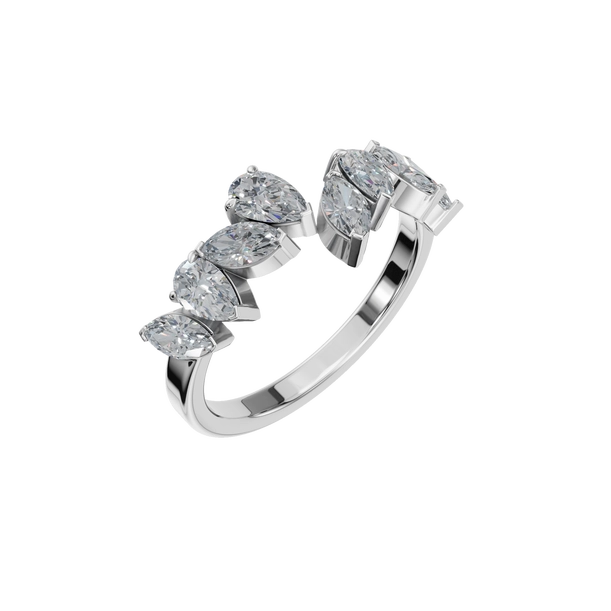 Natural Diamond Cluster Statement Ring – A Symphony of Shape and Sparkle - Image 5