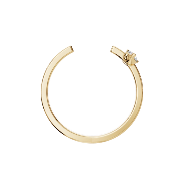 Open Natural Diamond Ring – Modern Minimalism with a Touch of Sparkle - Image 4