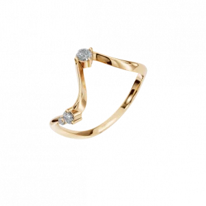 "Astra" Curved Natural Diamond Ring – A Celestial Dance of Light - POA