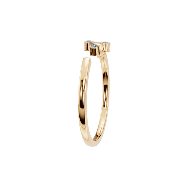 “Dash” Natural Diamond Cuff Ring – Effortless Elegance in Every Curve - Image 2