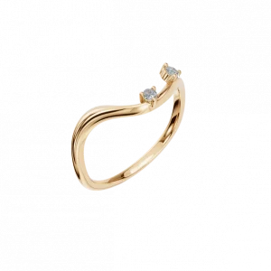 "Helix" Curved Natural Diamond Ring – A Symbol of Connection and Infinity
