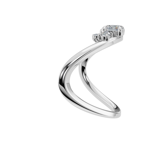 “Verdure” Curved Natural Diamond Ring – A Touch of Nature’s Elegance - Image 6