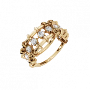 Interwoven Natural Diamond Eternity Ring – A Radiant Expression of Connection and Elegance