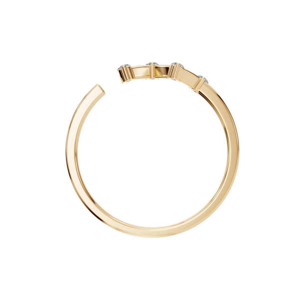 “Dash” Natural Diamond Cuff Ring – Effortless Elegance in Every Curve - Image 4