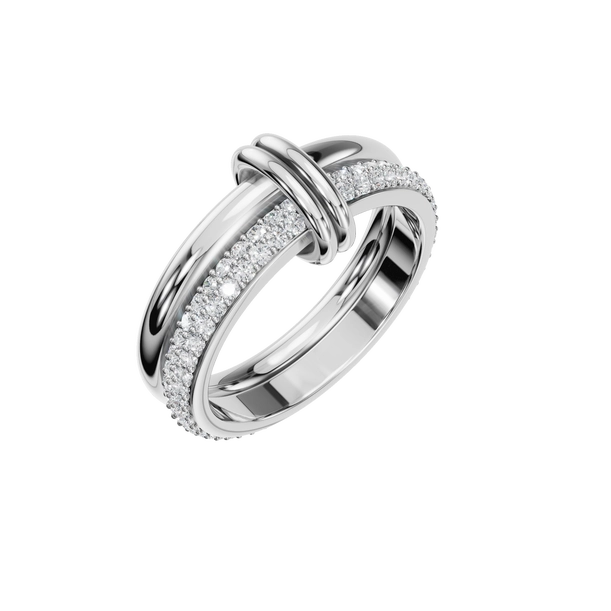 Interlocking Natural Diamond Link Ring – A Bold Expression of Unity and Elegance - Image 5