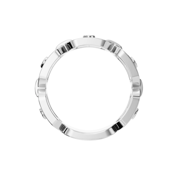 Natural Diamond Link Wedding Band – Bold Design, Timeless Brilliance - Image 8