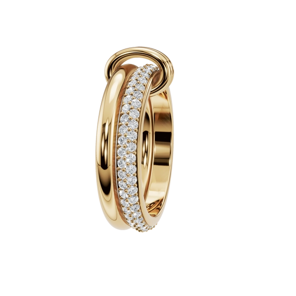 Interlocking Natural Diamond Link Ring – A Bold Expression of Unity and Elegance - Image 2