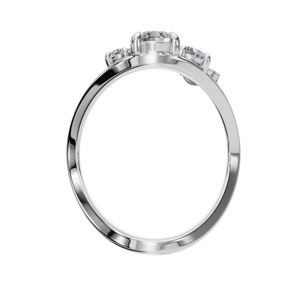 “Verdure” Curved Natural Diamond Ring – A Touch of Nature’s Elegance - Image 8