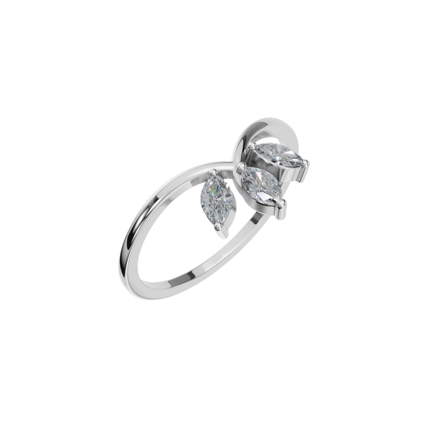 Dainty Marquise Natural Diamond V Ring – Delicate Brilliance, Timeless Grace - Image 5