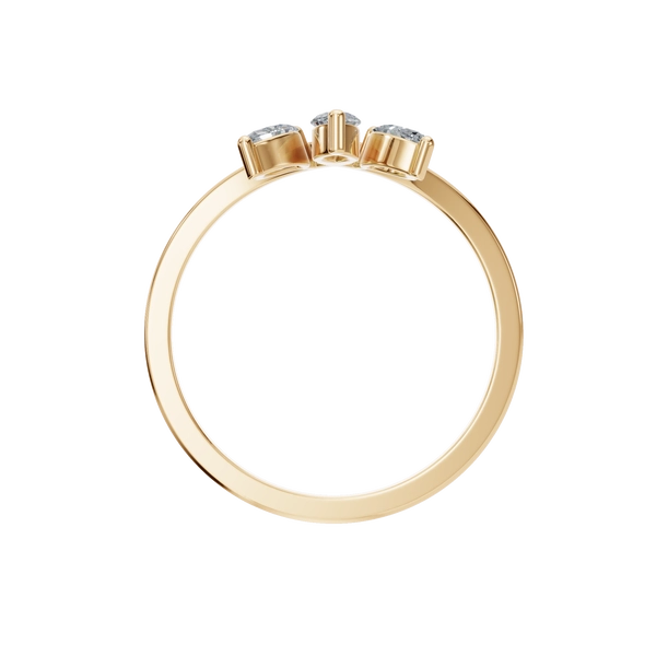 Dainty Marquise Natural Diamond V Ring – Delicate Brilliance, Timeless Grace - Image 4