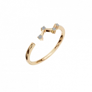 “Dash” Natural Diamond Cuff Ring – Effortless Elegance in Every Curve