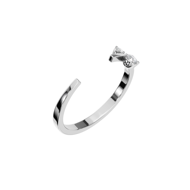 Open Natural Diamond Ring – Modern Minimalism with a Touch of Sparkle - Image 5