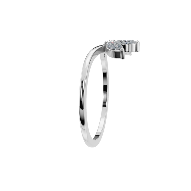 Dainty Marquise Natural Diamond V Ring – Delicate Brilliance, Timeless Grace - Image 6