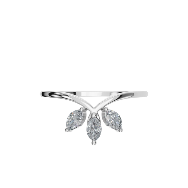 Dainty Marquise Natural Diamond V Ring – Delicate Brilliance, Timeless Grace - Image 7