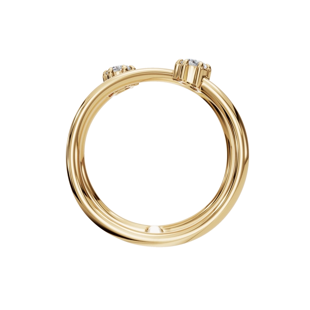 Open Natural Diamond Duo Ring – Modern Minimalism Meets Timeless Elegance - Image 4
